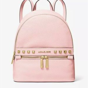 Michael Kors Pink Backpack with Gold Accents